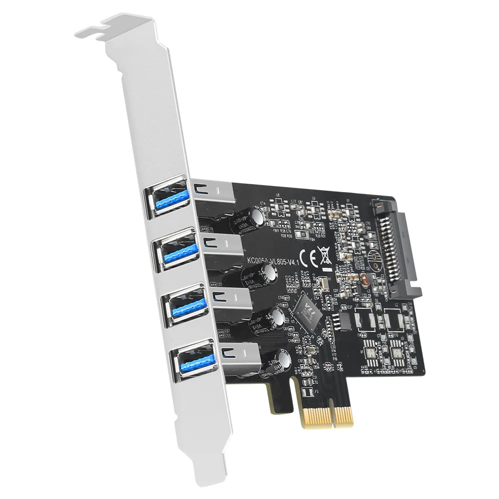 PCIe to USB3.0 4 ports adapter card KC005A Maiwo PCIe to USB3.0 4 ports adapter card KC005A Maiwo